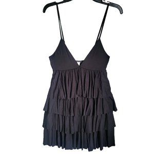 NWOT Forever 21 Layered Black Tunic Mini Dress Size M